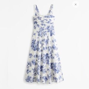 Abercrombie & Fitch Blue Floral Midi Dress